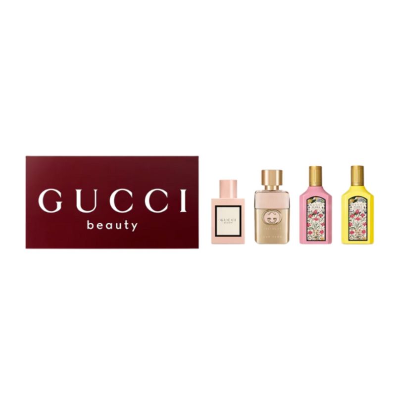 Gucci Ladies Mini Perfume Gift Set Red Box 5ml*4 (Guilty/ Orchid/ Gardenia/ Bloom) 女士迷你香水禮盒套裝 (罪愛/香草蘭/梔子花/花悅)