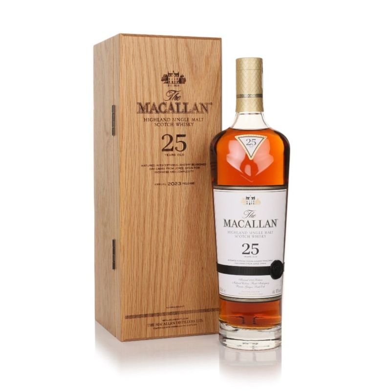 The Macallan 25 Years Old Highland Single Malt Scotch Whisky Sherry Oak Cask 43% 700ml 麥卡倫25年雪莉桶威士忌