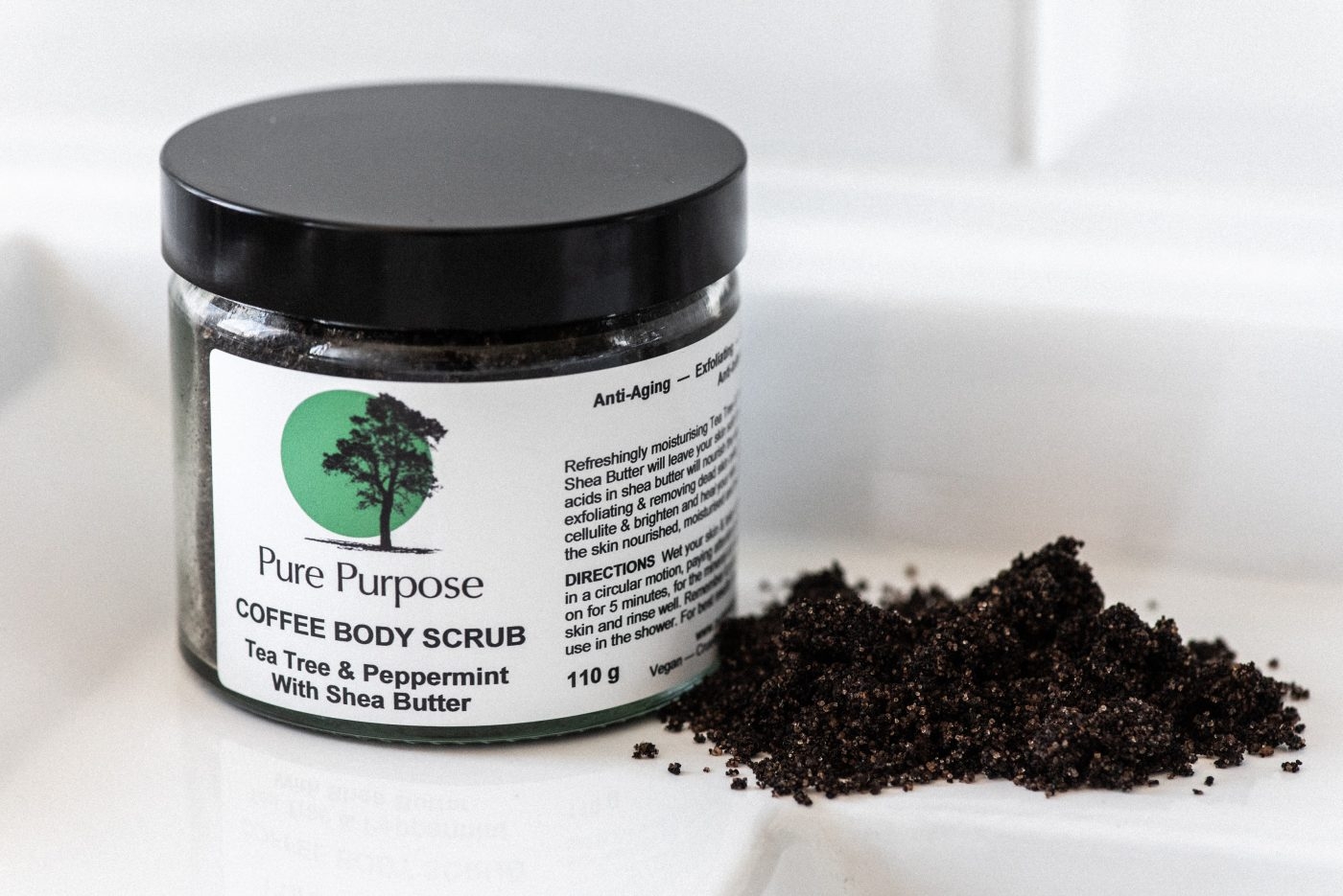 Pure Purpose ea Tree and Peppermint Coffee Body Scrub & Mask